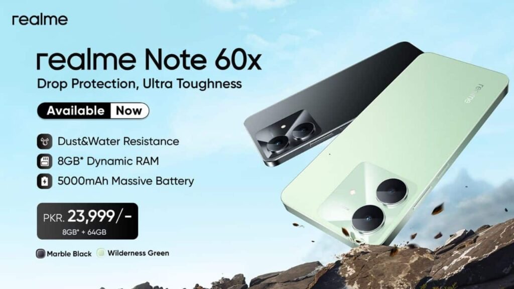 Realme Note 60x: Durable, Affordable Smartphone in Pakistan