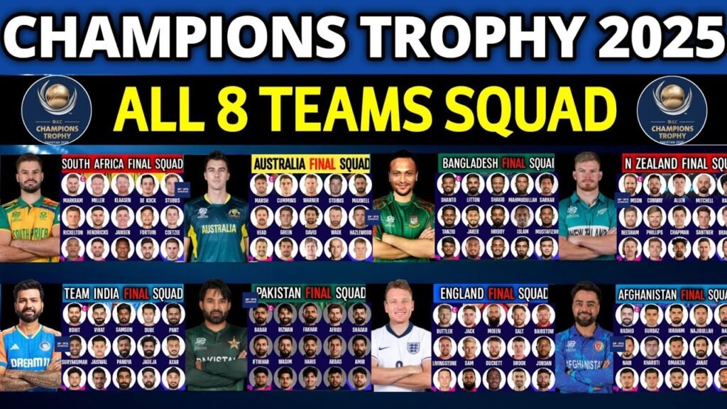 ICC Champions Trophy 2025: Teams, Players, Schedule, Watch