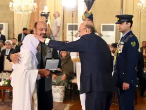 President confers Sitara-i-Shujaat on Liaqat Ali posthumously